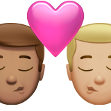 Kus: man, man, getinte huidskleur, lichtgetinte huidskleur voor Apple iOS 26.4