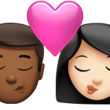 Beijo - Homem: Tom de pele médio-escuro, Mulher: Tom de pele claro para Apple iOS 26.4