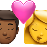 Kiss - Man: Medium-Dark Skin Tone, Woman: No Skin Tone for Apple iOS 26.4
