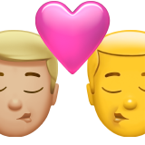 Beijo - Homem: Tom de pele médio-claro, Homem: Sem tom de pele para Apple iOS 26.4