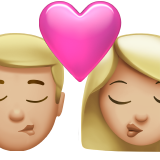 Beijo - Homem: Tom de pele médio-claro, Mulher: Tom de pele médio-claro para Apple iOS 26.4