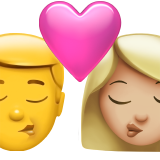 Ciuman - Pria: Tanpa Warna Kulit, Wanita: Warna Kulit Sedang-Terang untuk Apple iOS 26.4