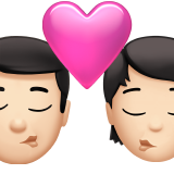 Ciuman: Pria, Orang, Warna Kulit Cerah untuk Apple iOS 26.4