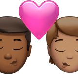 Ciuman: Pria, Orang, Warna Kulit Sedang-Gelap, Warna Kulit Sedang untuk Apple iOS 26.4