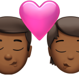 Beijo: Homem, Pessoa, Tom de pele médio-escuro para Apple iOS 26.4