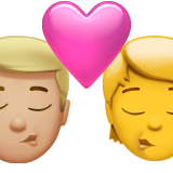 Kiss: Man, Person, Medium-Light Skin Tone, No Skin Tone for Apple iOS 26.4