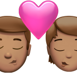 Beijo: Homem, Pessoa, Tom de pele médio para Apple iOS 26.4