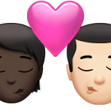 Beijo: Pessoa, Homem, Tom de pele escuro, Tom de pele claro para Apple iOS 26.4