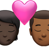 Beijo: Pessoa, Homem, Tom de pele escuro, Tom de pele médio-escuro para Apple iOS 26.4