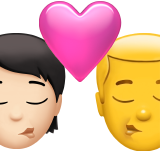 Ciuman: Orang, Pria, Warna Kulit Cerah, Tanpa Warna Kulit untuk Apple iOS 26.4