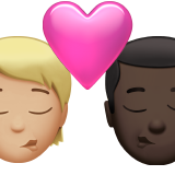 Kiss: Person, Man, Medium-Light Skin Tone, Dark Skin Tone for Apple iOS 26.4