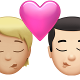 Kiss: Person, Man, Medium-Light Skin Tone, Light Skin Tone for Apple iOS 26.4