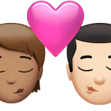 Kiss: Person, Man, Medium Skin Tone, Light Skin Tone for Apple iOS 26.4