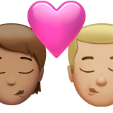 Ciuman: Orang, Pria, Warna Kulit Sedang, Warna Kulit Sedang-Terang untuk Apple iOS 26.4