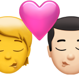 Ciuman: Orang, Pria, Tanpa Warna Kulit, Warna Kulit Cerah untuk Apple iOS 26.4