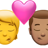 Ciuman: Orang, Pria, Tanpa Warna Kulit, Warna Kulit Sedang untuk Apple iOS 26.4