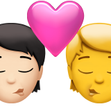 Ciuman: Orang, Orang, Warna Kulit Cerah, Tanpa Warna Kulit untuk Apple iOS 26.4