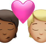 Kiss: Person, Person, Medium-Dark Skin Tone, Medium-Light Skin Tone for Apple iOS 26.4