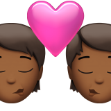 Beijo: Pessoa, Pessoa, Tom de pele médio-escuro para Apple iOS 26.4