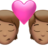 Ciuman: Orang, Orang, Warna Kulit Sedang untuk Apple iOS 26.4