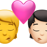 Ciuman: Orang, Orang, Tanpa Warna Kulit, Warna Kulit Cerah untuk Apple iOS 26.4