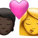 Ciuman: Orang, Wanita, Warna Kulit Gelap, Tanpa Warna Kulit untuk Apple iOS 26.4
