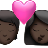 Baiser : Personne, Femme, Peau foncée pour Apple iOS 26.4