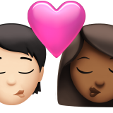 Ciuman: Orang, Wanita, Warna Kulit Cerah, Warna Kulit Sedang-Gelap untuk Apple iOS 26.4