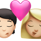 Ciuman: Orang, Wanita, Warna Kulit Cerah, Warna Kulit Sedang-Cerah untuk Apple iOS 26.4