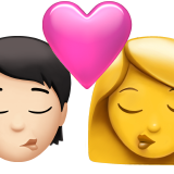 Beijo: Pessoa, Mulher, Tom de pele claro, Sem tom de pele para Apple iOS 26.4