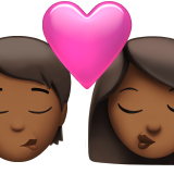 Kiss: Person, Woman, Medium-Dark Skin Tone for Apple iOS 26.4