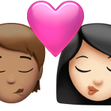 Beijo: Pessoa, Mulher, Tom de pele médio, Tom de pele claro para Apple iOS 26.4