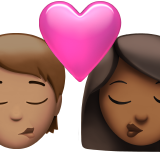 Kiss: Person, Woman, Medium Skin Tone, Medium-Dark Skin Tone for Apple iOS 26.4