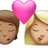 Kiss: Person, Woman, Medium Skin Tone, Medium-Light Skin Tone for Apple iOS 26.4