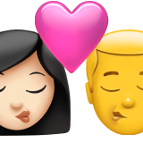 Beijo - Mulher: Tom de pele claro, Homem: Sem tom de pele para Apple iOS 26.4