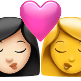 Kuss - Frau: helle Hautfarbe, Frau: keine Hautfarbe für Apple iOS 26.4