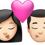 Beso: Mujer, Hombre, Tono De Piel Claro para Apple iOS 26.4