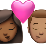 Beso: Mujer, Hombre, Tono De Piel Oscuro Medio, Tono De Piel Medio para Apple iOS 26.4
