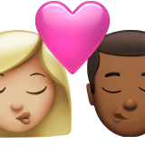 Kiss: Woman, Man, Medium-Light Skin Tone, Medium-Dark Skin Tone for Apple iOS 26.4