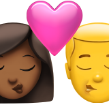 Kiss - Woman: Medium-Dark Skin Tone, Man: No Skin Tone for Apple iOS 26.4