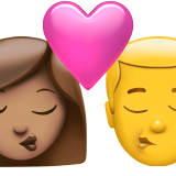 จูบ - ผู้หญิง: สีผิวปานกลาง, ผู้ชาย: ไม่มีสีผิว สำหรับ Apple iOS 26.4