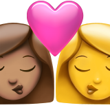 Kiss - Woman: Medium Skin Tone, Woman: No Skin Tone for Apple iOS 26.4