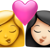Kiss - Woman: No Skin Tone, Woman: Light Skin Tone for Apple iOS 26.4