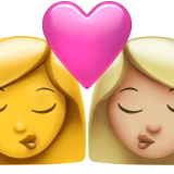 Ciuman - Wanita: Tanpa Warna Kulit, Wanita: Warna Kulit Sedang-Terang untuk Apple iOS 26.4