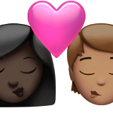 قبلة: امرأة، شخص، لون بشرة داكن، لون بشرة متوسط لـ Apple iOS 26.4