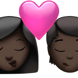 Ciuman: Wanita, Orang, Warna Kulit Gelap untuk Apple iOS 26.4