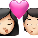 Ciuman: Wanita, Orang, Warna Kulit Cerah untuk Apple iOS 26.4