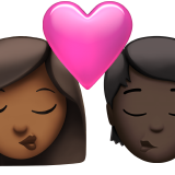 Ciuman: Wanita, Orang, Warna Kulit Sedang-Gelap, Warna Kulit Gelap untuk Apple iOS 26.4