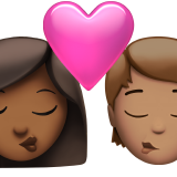 Kiss: Woman, Person, Medium-Dark Skin Tone, Medium Skin Tone for Apple iOS 26.4