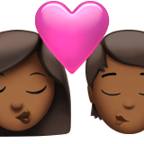 Kiss: Woman, Person, Medium-Dark Skin Tone for Apple iOS 26.4